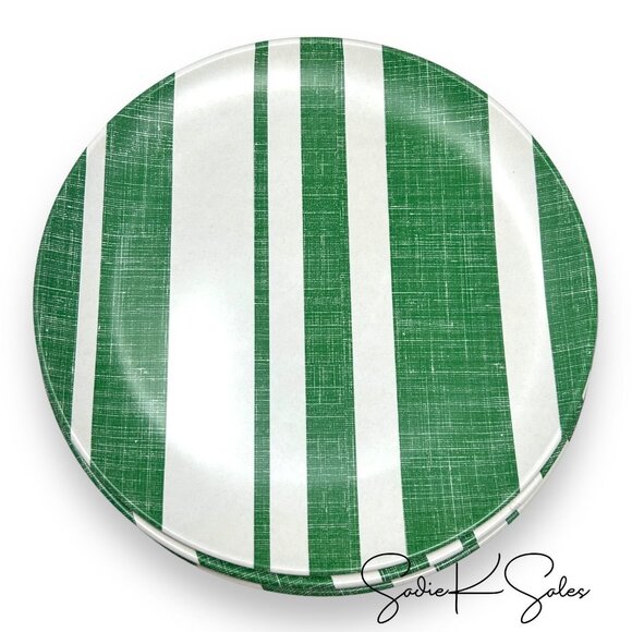4pk Distressed Stripe Melamine Dinner‎ Plates Green - Hearth & Hand Magnolia - Picture 5 of 6